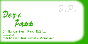 dezi papp business card